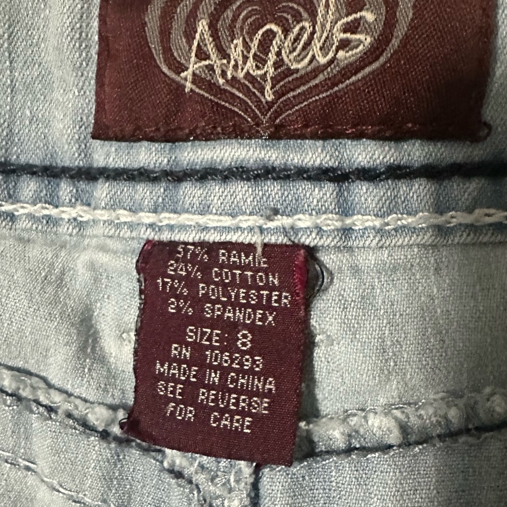 Angels Women's Light Blue Jean Shorts
